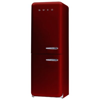Smeg FAB32LNR 60cm 'Retro Style' Frost Free Fridge Freezer in Red with Left Hand Hinge